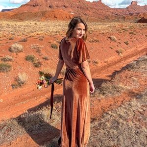Velvet wrap dress
